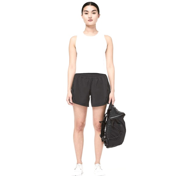 Lululemon Track That Short 5" Mid Rise Round
Hem Elastic Waistband Black 0 - Picture 4 of 9